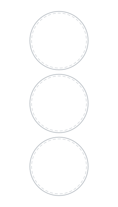 Blank 4×7 cut guide: 2 in circles, 3 outlines